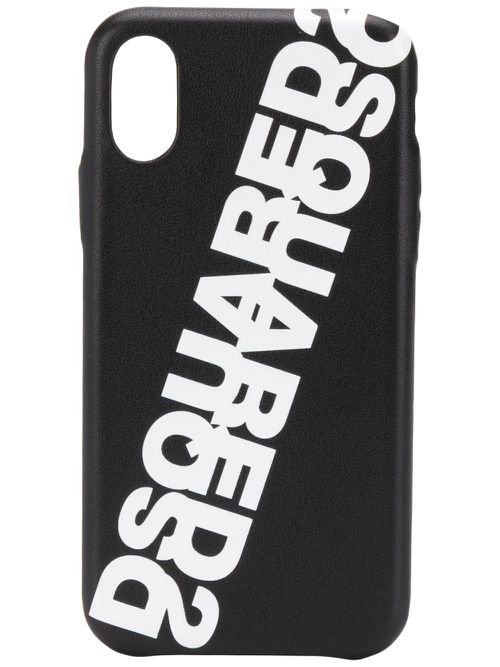 Logo-print iPhone X case - Black