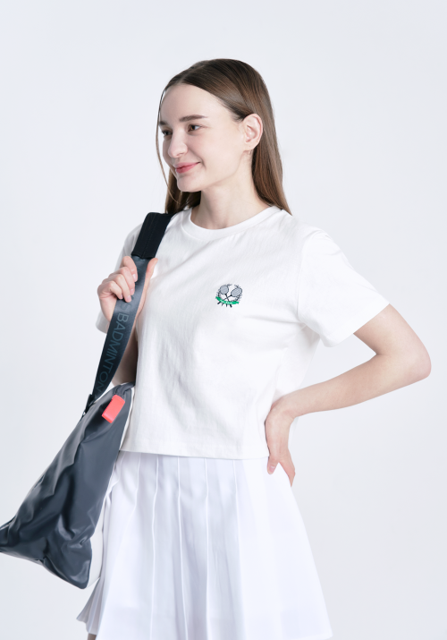 Badminton RACKET CROP Crop Tee CT3010 White 