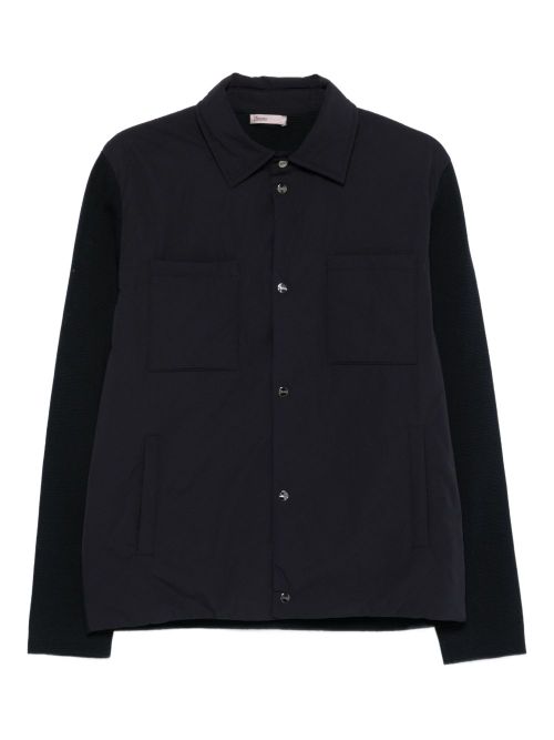 Cotton Shirt Jacket — Black