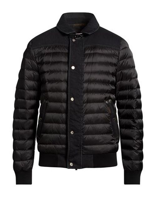Man Puffer Black Size 38 Cotton, Elastane