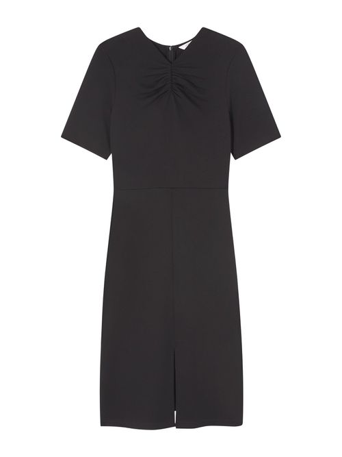 Lila Tuck Front Short Sleeve Dress in Black, Size 10