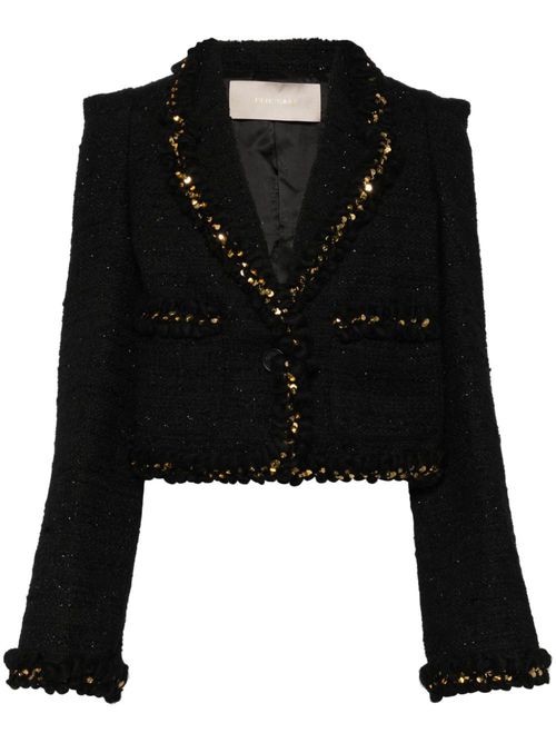 Sequin tweed jacket - Black