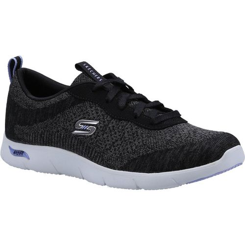 Skechers Womens Arch Fit Refine 104272-Bkw Black/White Lace Up Shoe