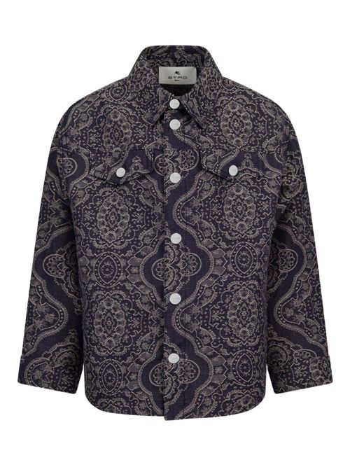 ETRO KIDS cotton-linen jacket - Grey