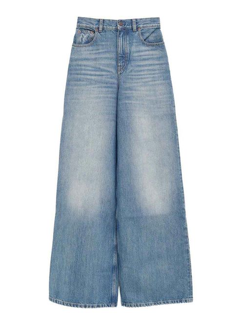 Wide-Leg Denim Jeans