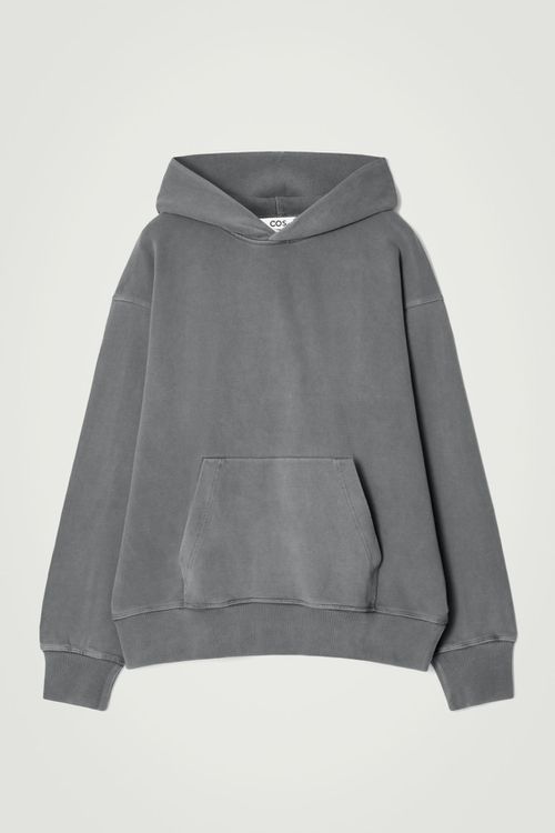 WASHED COTTON-JERSEY HOODIE