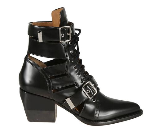 Ladies Black Rylee Boots In Shiny Calfskin