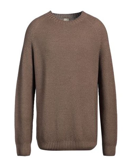 H953 Man Sweater Camel Size 48 Merino Wool