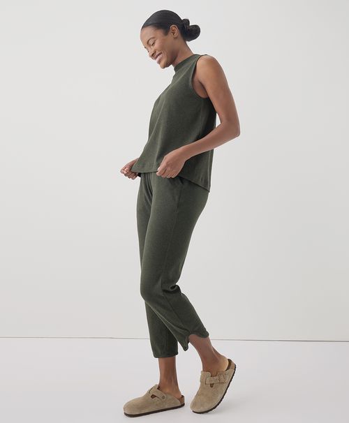 Women's Evergreen Heather Airplane Tulip Hem Pant