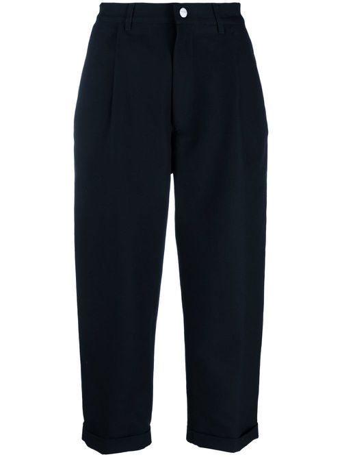 Cropped tailored trousers - Blue