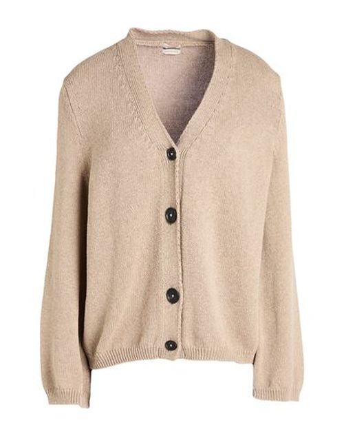 Woman Cardigan Beige Size L Cotton, Silk