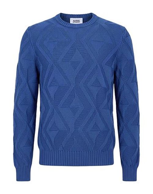 Man Sweater Azure Size 36 Merino Wool