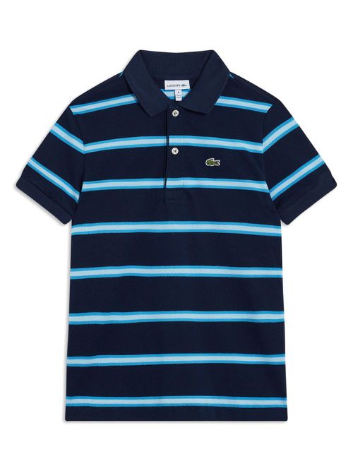Striped polo shirt - Blue