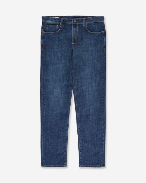 Regular fit stretch denim trousers dark blue