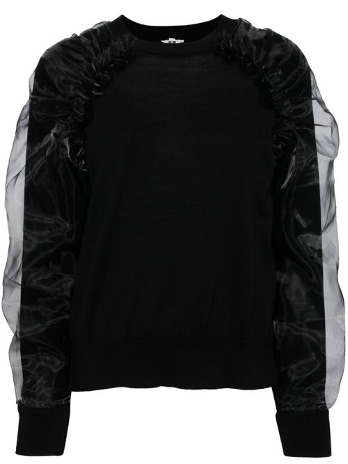 Cut-out detailing jumper - Black