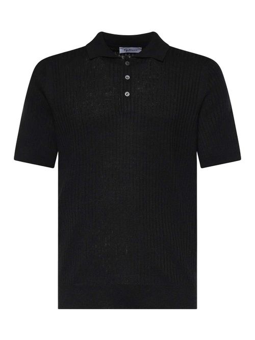 Ribbed Cotton Polo Shirt