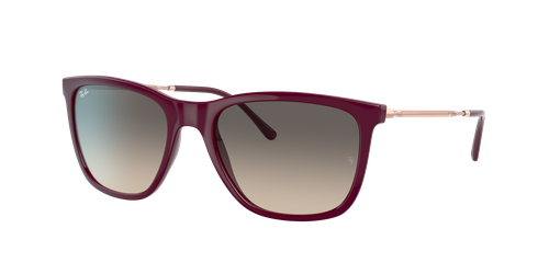 Ray-Ban Unisex Sunglass RB4344 -  Frame color: Red, Lens color: Light Grey Gradient