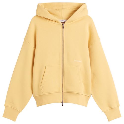 Men's Box Zip Hoodie in Yellow/Ecru