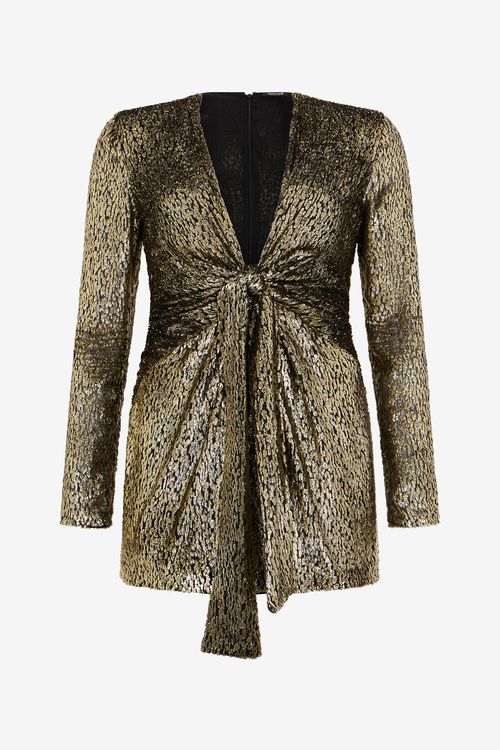 Dress With Fil Coupé Leopard Print