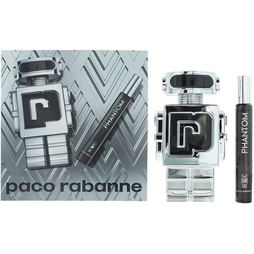 Paco Rabanne Mens Phantom Eau de Toilette 100ml + 10ml Gift Set for Him - One Size