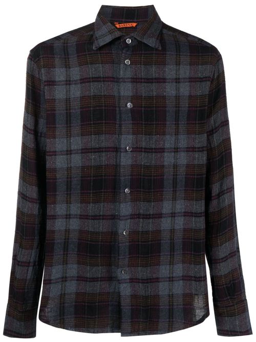 Plaid-check pattern shirt - Blue