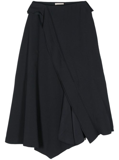 Violette draped midi skirt - Blue