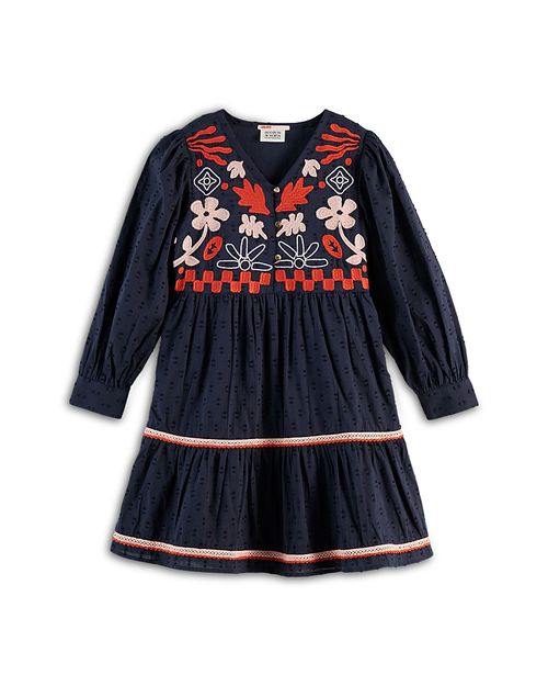 Girls' Clip Jacquard Embroidered Dress - Little Kid, Big Kid