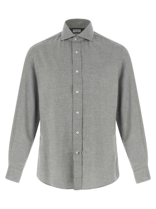 Cotton-Lyocell Blend Shirt — Gray
