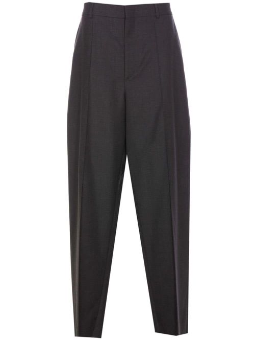 Virgin-wool tapered trousers - Grey