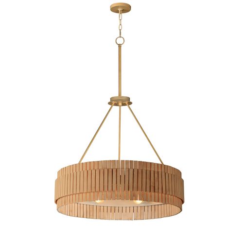Natural Aged Brass Chandelier from the Satori Collection