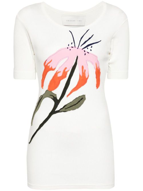 Graphic patch T-shirt - White