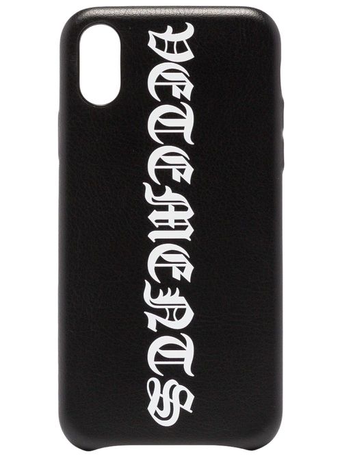 Goth logo-print iPhone XS case - Black