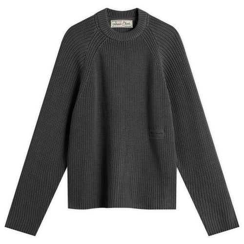 Men's Rib Mock Neck Crew Charcoal