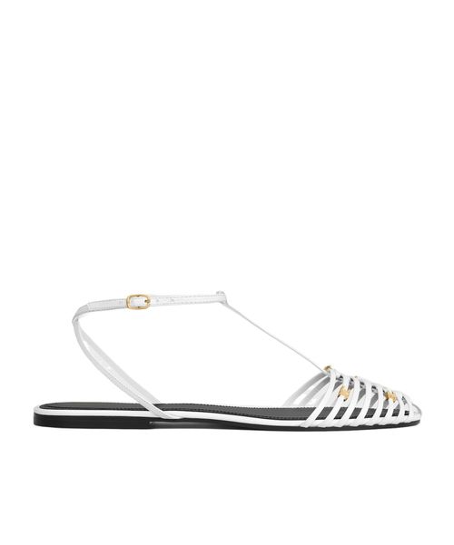 CAGE FLAT SANDAL IN GOATSKIN
