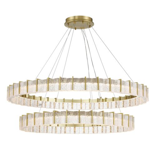 Soft Brass LED Chandelier from the Sevryn Collection