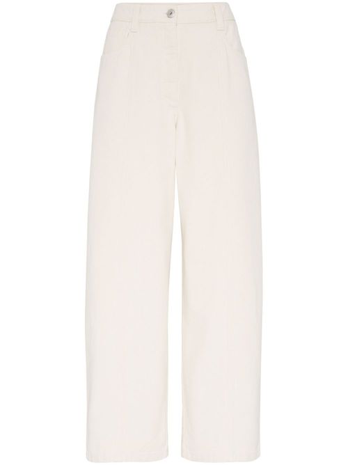 Cropped trousers - Neutrals