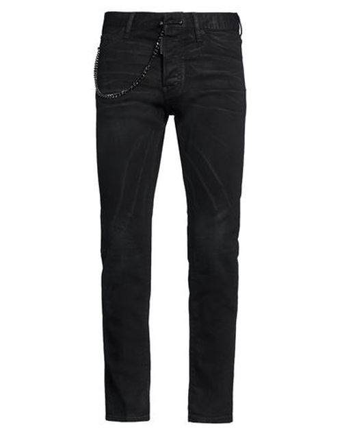 Man Jeans Black Size 30 Cotton, Elastane