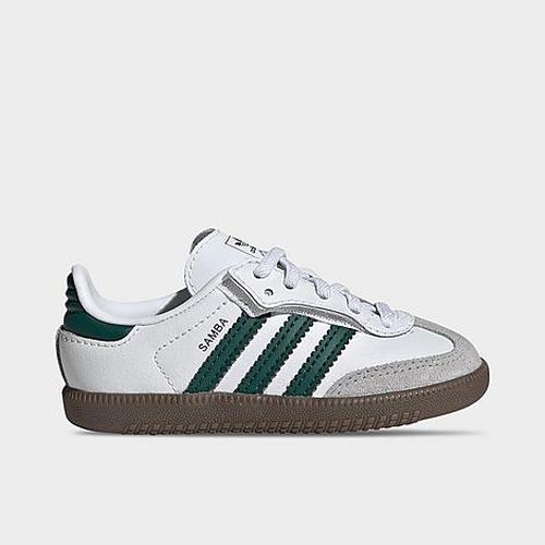 Kids Toddler Originals Samba OG Stretch Lace Comfort Closure Casual Shoes in White/Collegiate Green/Gum