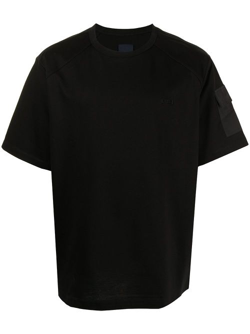 Embroidered-logo T-shirt - Black