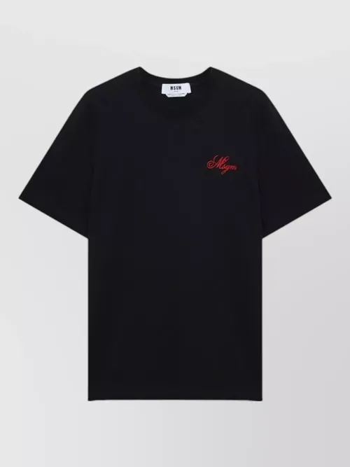 MSGM - short sleeve crew neck cotton t shirt