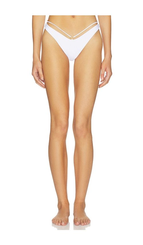 Luli Fama x REVOLVE Strappy Loop Brazilian Scrunch Bottom in White. - XS also in S
