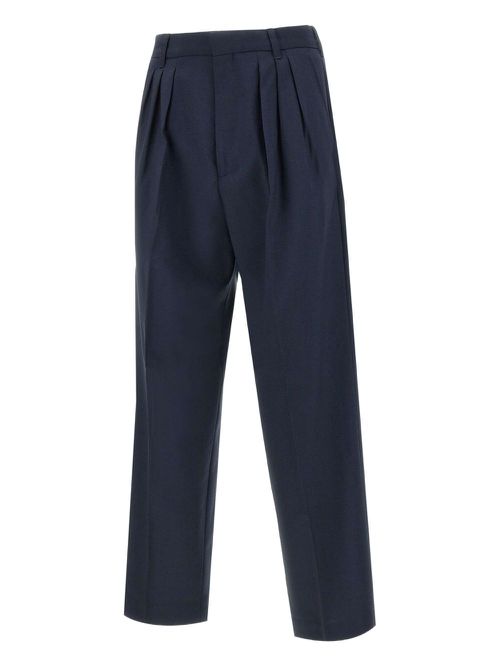 Pleated tailored trousers - Blue