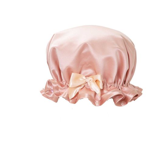 Shower Goddess Cap in Rose Gold, Satin, Waterproof