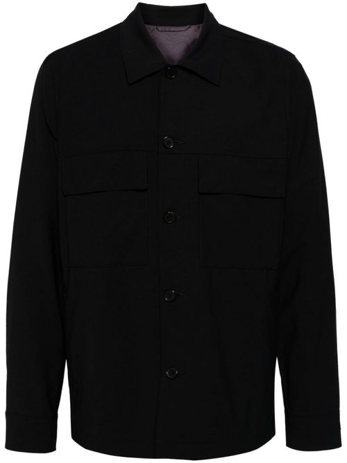 Long-sleeve wool shirt - Blue