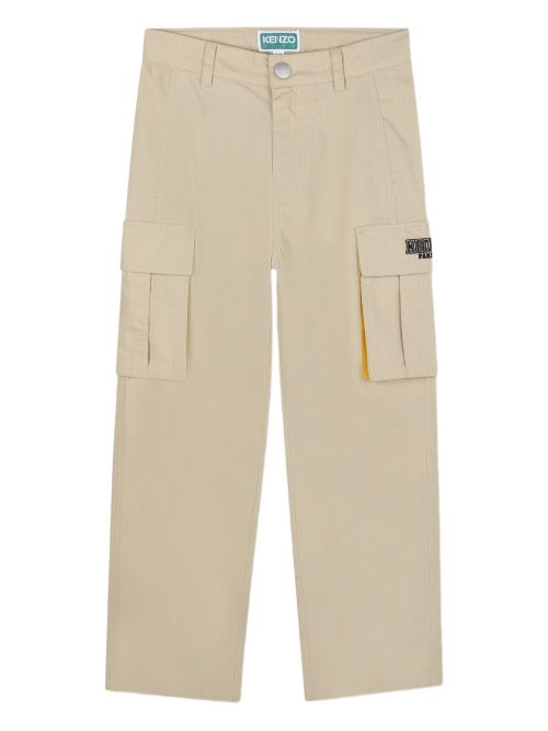 Boys' Mini Cargo Pocket Pants with Embroidered Detail