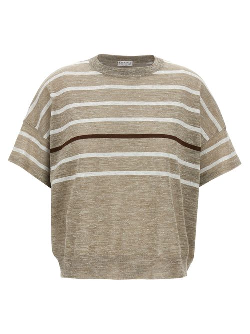 브루넬로 쿠치넬리 여성 Lurex Stripes Sweater Sweater, Cardigans M8Q230820CVM82