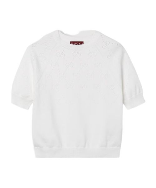 GG cotton crewneck top