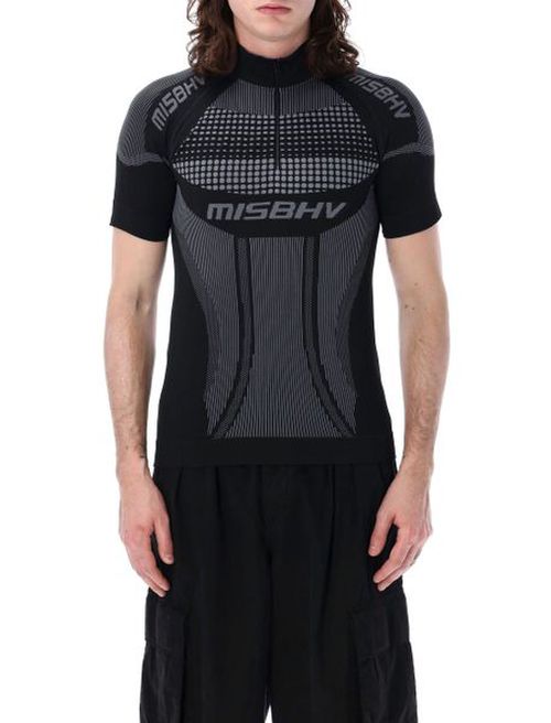 Misbhv Sport Europa Quarter-Zipped Knitted T-Shirt