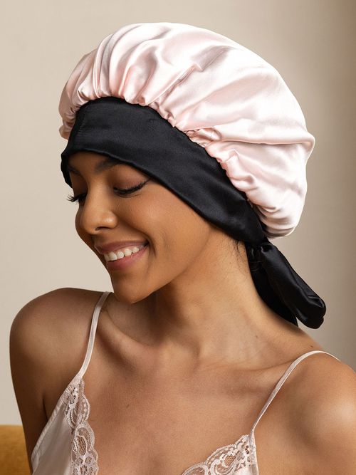 Women's Silk Casual Bonnet with Long Ribbons (Two-tone and Double-sided)