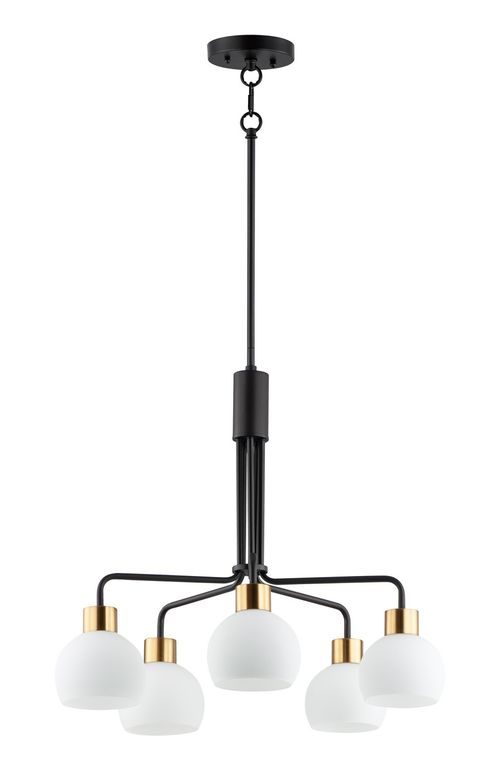 Coraline 5-Light Chandelier in Bronze with Satin Bra